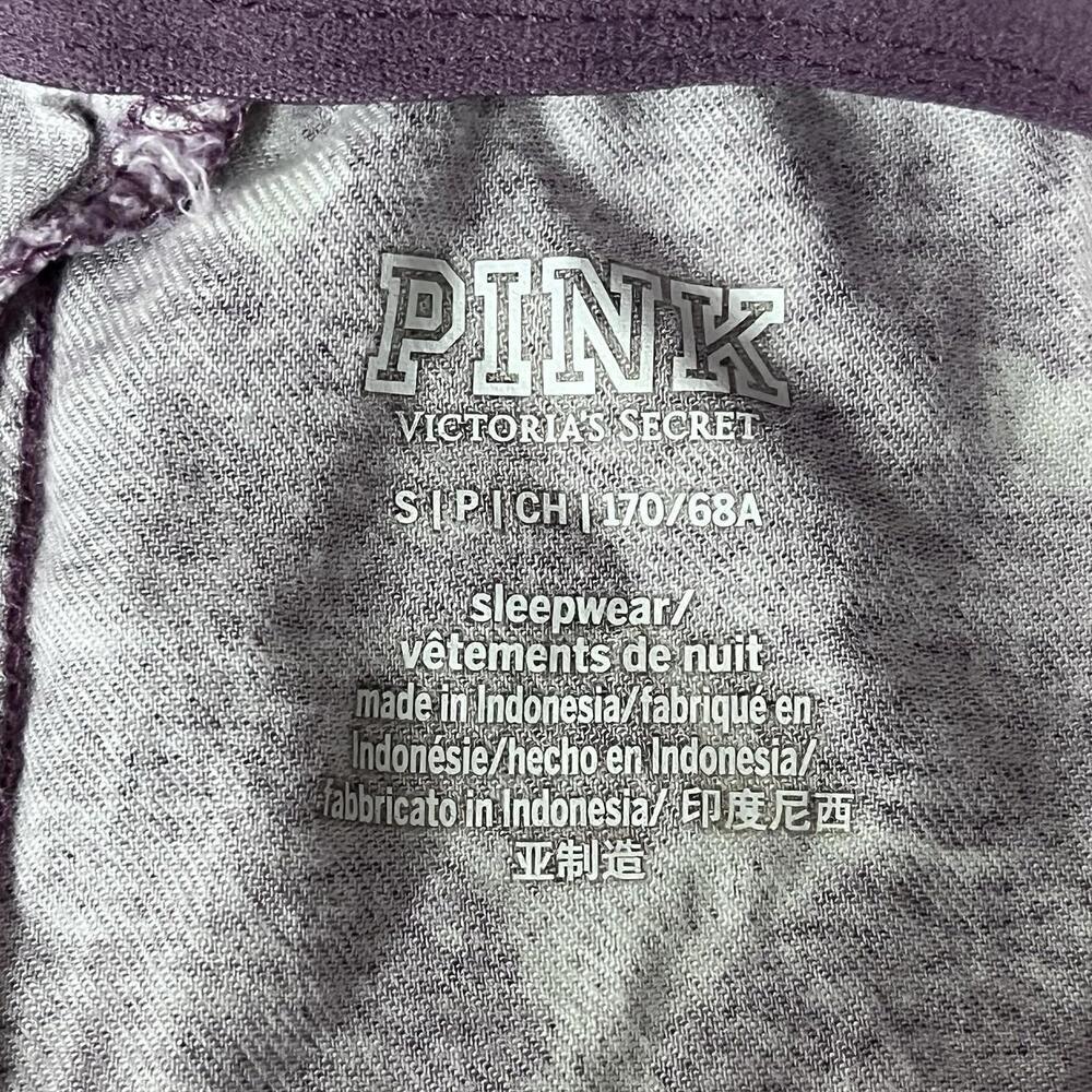 PINK Victoria’s Secret Pajama Shorts Small Purple Dog Print Low Rise Flip Waist - Picture 7 of 7